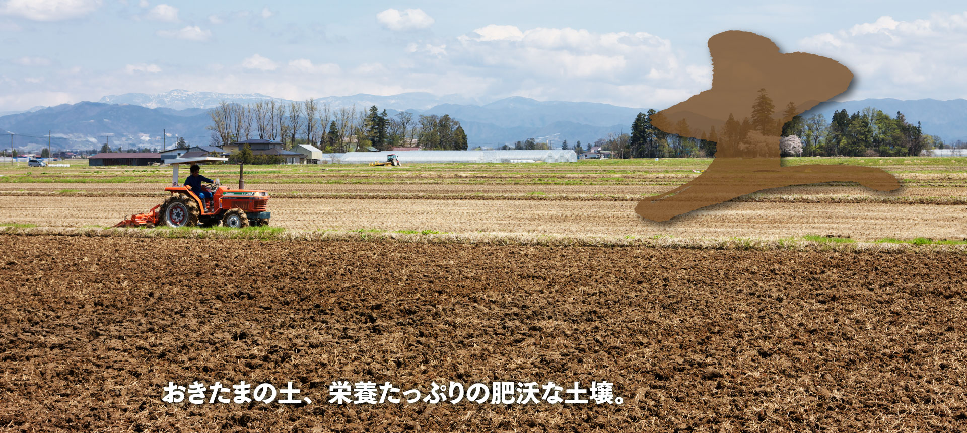 土。おきたまの土、栄養たっぷりの肥沃な土壌。